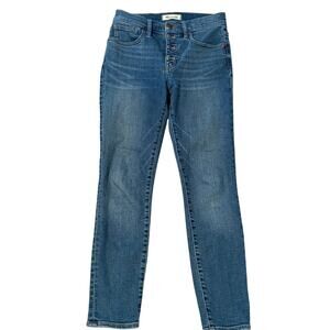 Madewell Mid-Rise Skinny Crop Button-Fly Jeans, Size 25